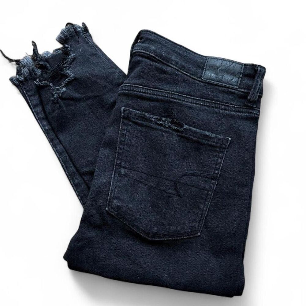 American-eagle Women's Black and Grey Jeans